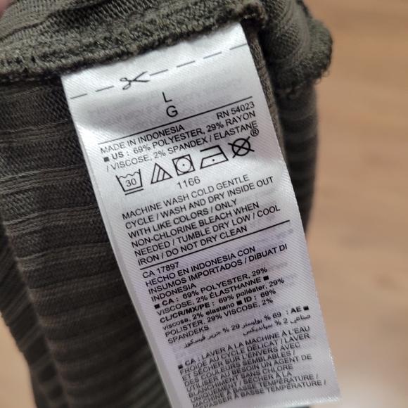 Old Navy Ribbed Olive Green Button Down Dress - Picture 4 of 4